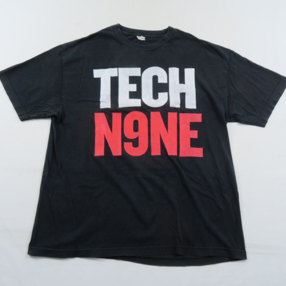 Tech N9ne All Day All Night T-shirt Black Red White Sz XL